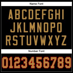 Custom Black Old Gold-Red Mesh Authentic Football Jersey